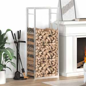 Stojalo za drva 50x28x132 cm nerjaveče jeklo