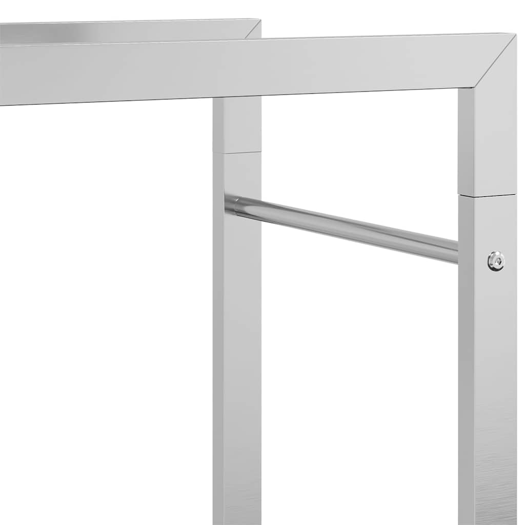 Haardhoutrek 80x28x154 cm roestvrij staal image 9