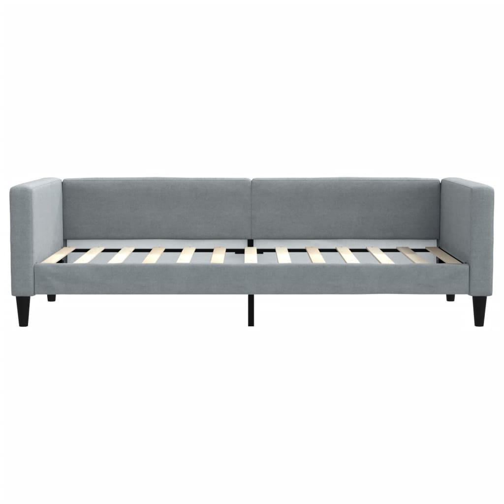 vidaXL Slaapbank met matras 80x200 cm stof lichtgrijs grijs, foto 4