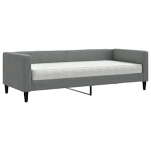 Válenda s matrací tmavě šedá 80 x 200 cm textil - obrázek 2