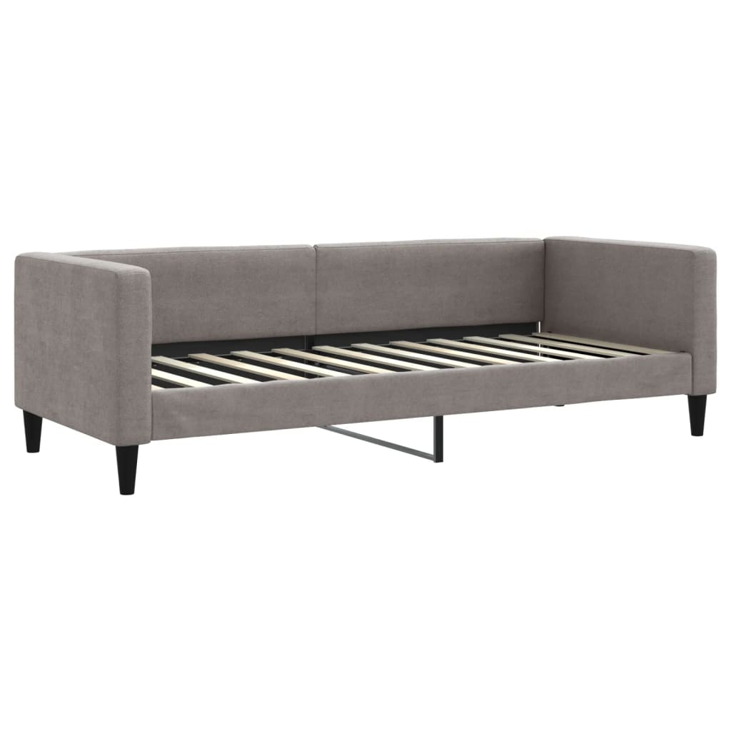 vidaXL Slaapbank met matras 80x200 cm stof taupe, foto 2