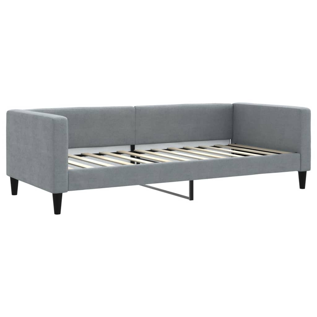 vidaXL Denná posteľ s matracom bledosivá 90x200 cm látka