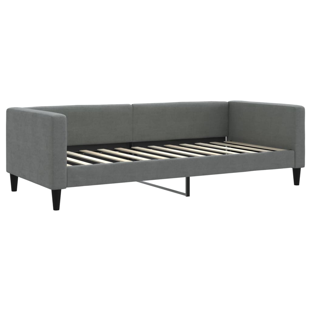 vidaXL Slaapbank met matras 90x200 cm stof donkergrijs grijs, foto 2
