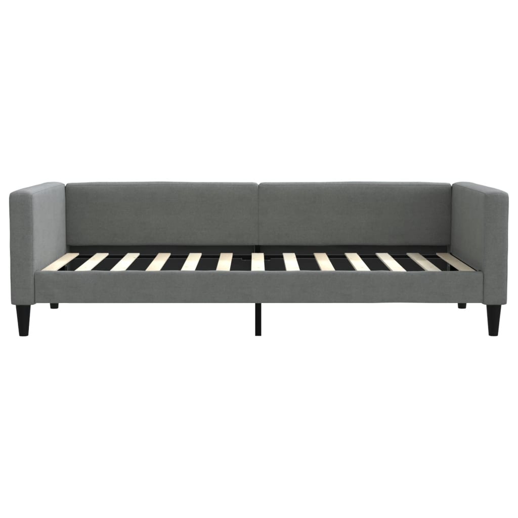 vidaXL Slaapbank met matras 90x200 cm stof donkergrijs grijs, foto 4