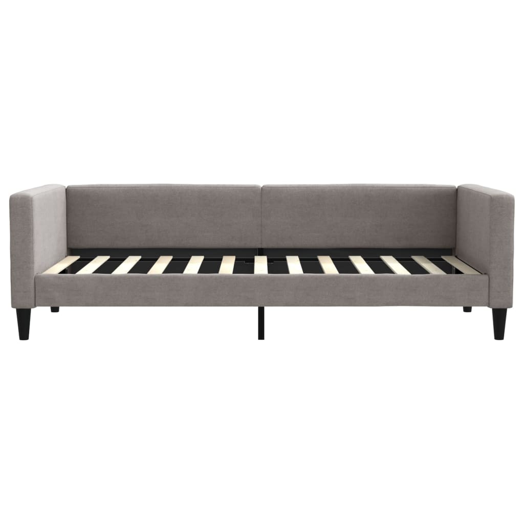 vidaXL Slaapbank met matras 90x200 cm stof taupe, foto 4