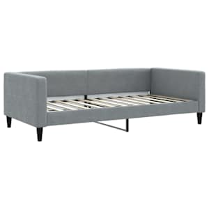 Válenda s matrací světle šedá 100 x 200 cm textil - obrázek 3