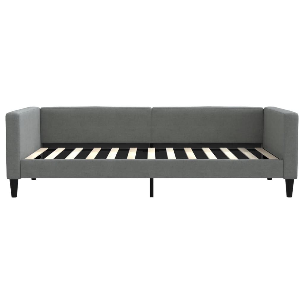 vidaXL Slaapbank met matras 100x200 cm stof donkergrijs grijs, foto 4