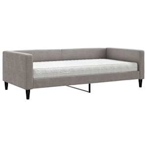 Válenda s matrací taupe 100 x 200 cm textil - obrázek 2
