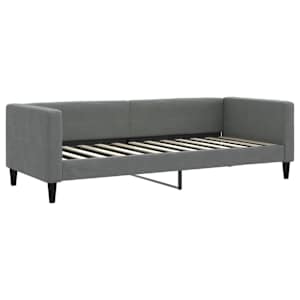 Válenda s přistýlkou tmavě šedá 80 x 200 cm textil - obrázek 6