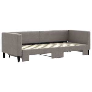 Válenda s přistýlkou taupe 80 x 200 cm textil - obrázek 3