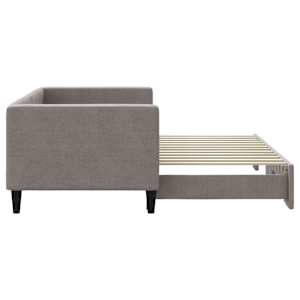 Válenda s přistýlkou taupe 80 x 200 cm textil - obrázek 4