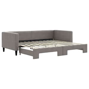 Válenda s přistýlkou taupe 90 x 200 cm textil - obrázek 2