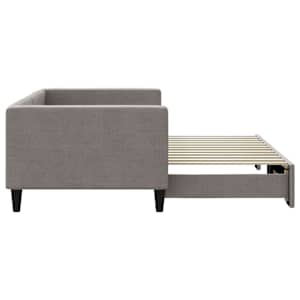 Válenda s přistýlkou taupe 90 x 200 cm textil - obrázek 4