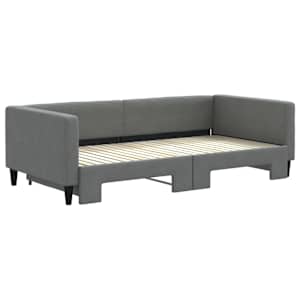 Válenda s přistýlkou tmavě šedá 100 x 200 cm textil - obrázek 3