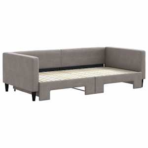 Válenda s přistýlkou taupe 100 x 200 cm textil - obrázek 3