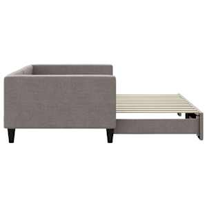 Válenda s přistýlkou taupe 100 x 200 cm textil - obrázek 4