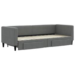 vidaXL Dnevni krevet na razvlačenje i ladice tamnosivi 80x200 cm