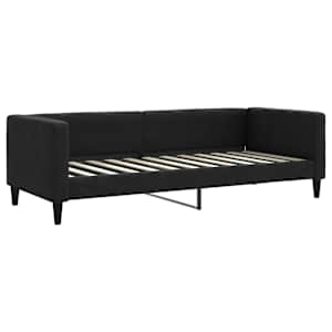 Válenda s přistýlkou a zásuvkami černá 80 x 200 cm textil - obrázek 6