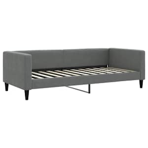 Válenda s přistýlkou a zásuvkami tmavě šedá 100 x 200 cm textil - obrázek 6
