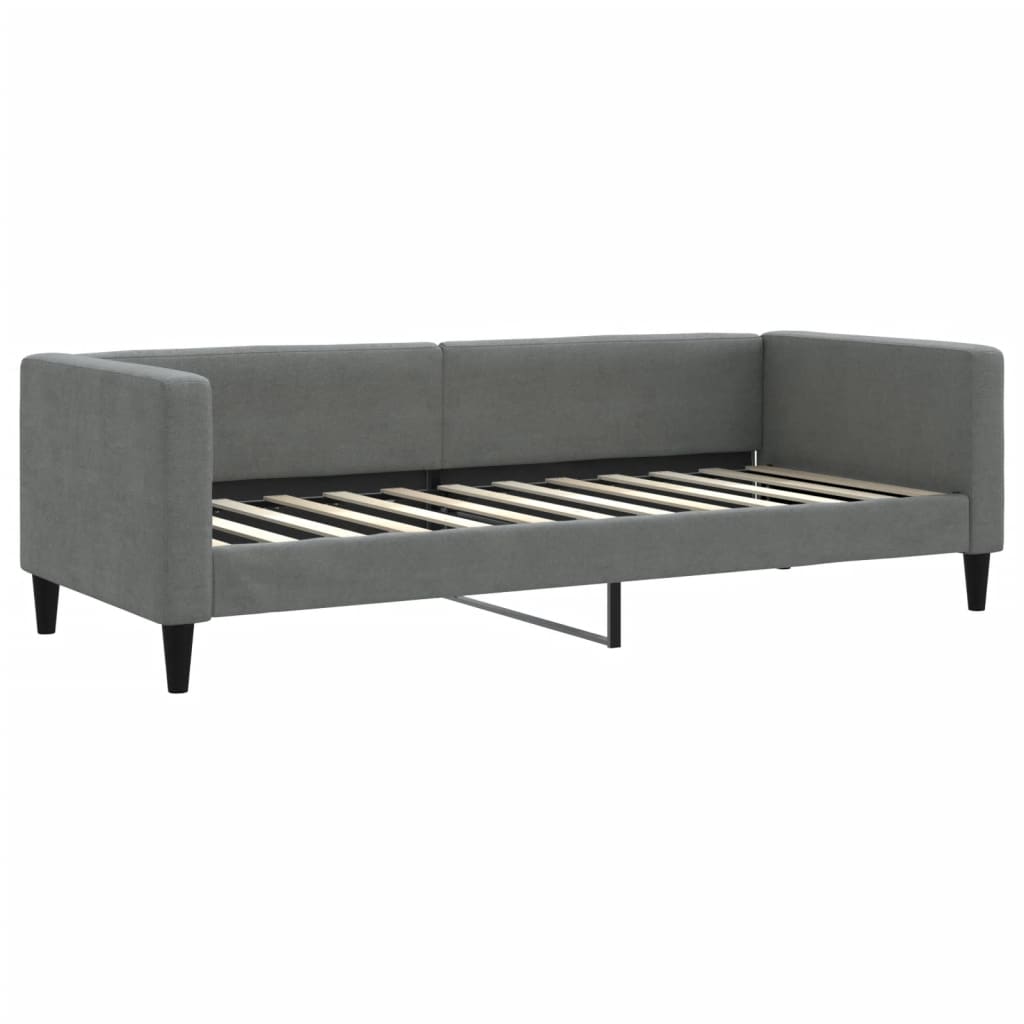 vidaXL Slaapbank onderschuifbed en lades 80x200 cm stof donkergrijs grijs, foto 4