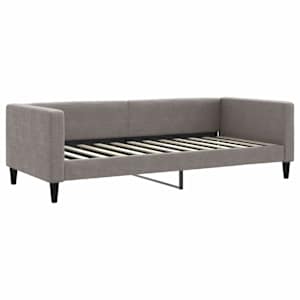 Válenda s přistýlkou a zásuvkami taupe 100 x 200 cm textil - obrázek 4
