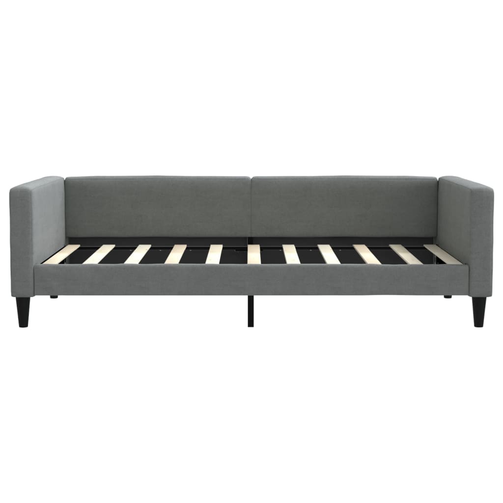 vidaXL Tagesbett Ausziehbar mit Schubladen Dunkelgrau 100x190 cm Stoff – Bild 6