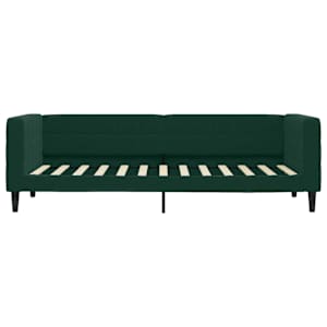 Válenda s matrací tmavě zelená 80 x 200 cm samet - obrázek 4