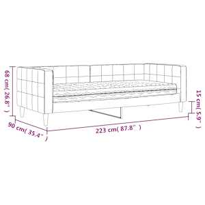 Válenda s matrací růžová 80 x 200 cm samet - obrázek 12