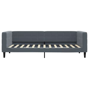 Válenda s matrací tmavě šedá 90 x 200 cm samet - obrázek 4