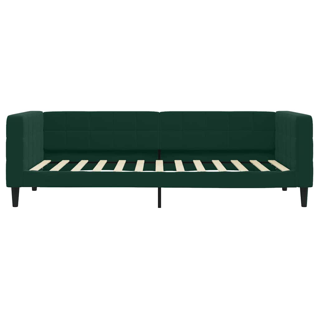 vidaXL Slaapbank met matras 90x200 cm fluweel donkergroen groen, foto 4