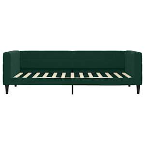 Válenda s matrací tmavě zelená 90 x 200 cm samet - obrázek 4