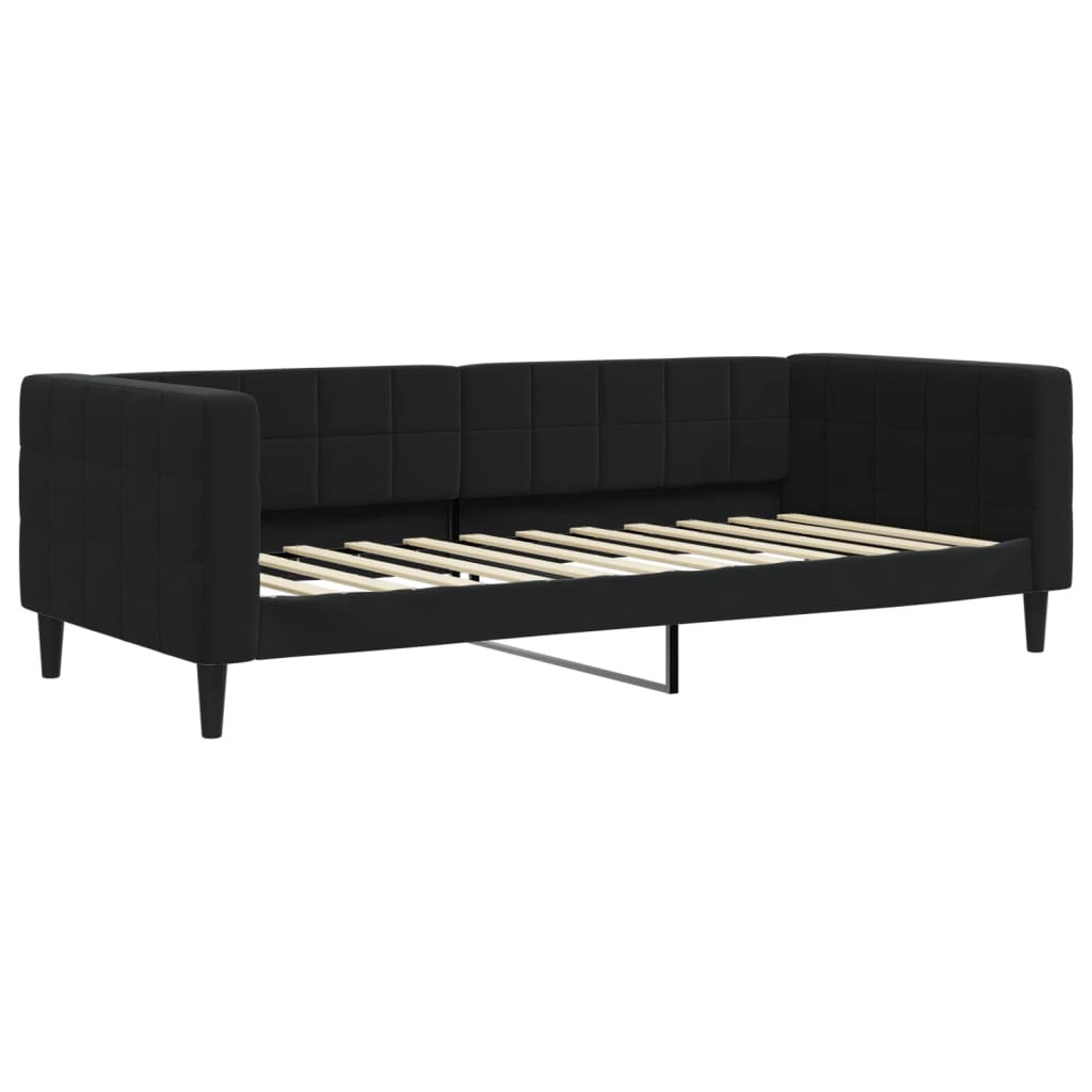 vidaXL Slaapbank met matras 90x200 cm fluweel zwart, foto 2
