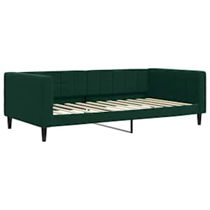 Válenda s matrací tmavě zelená 100 x 200 cm samet - obrázek 3