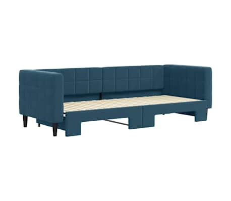 vidaXL Tagesbett Ausziehbar Blau 80x200 cm Samt