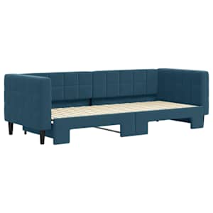 vidaXL Tagesbett Ausziehbar Blau 80x200 cm Samt