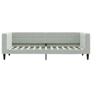 Válenda s přistýlkou světle šedá 80 x 200 cm samet - obrázek 7