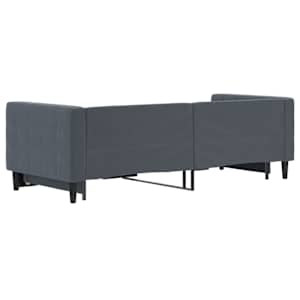 Válenda s přistýlkou tmavě šedá 80 x 200 cm samet - obrázek 5