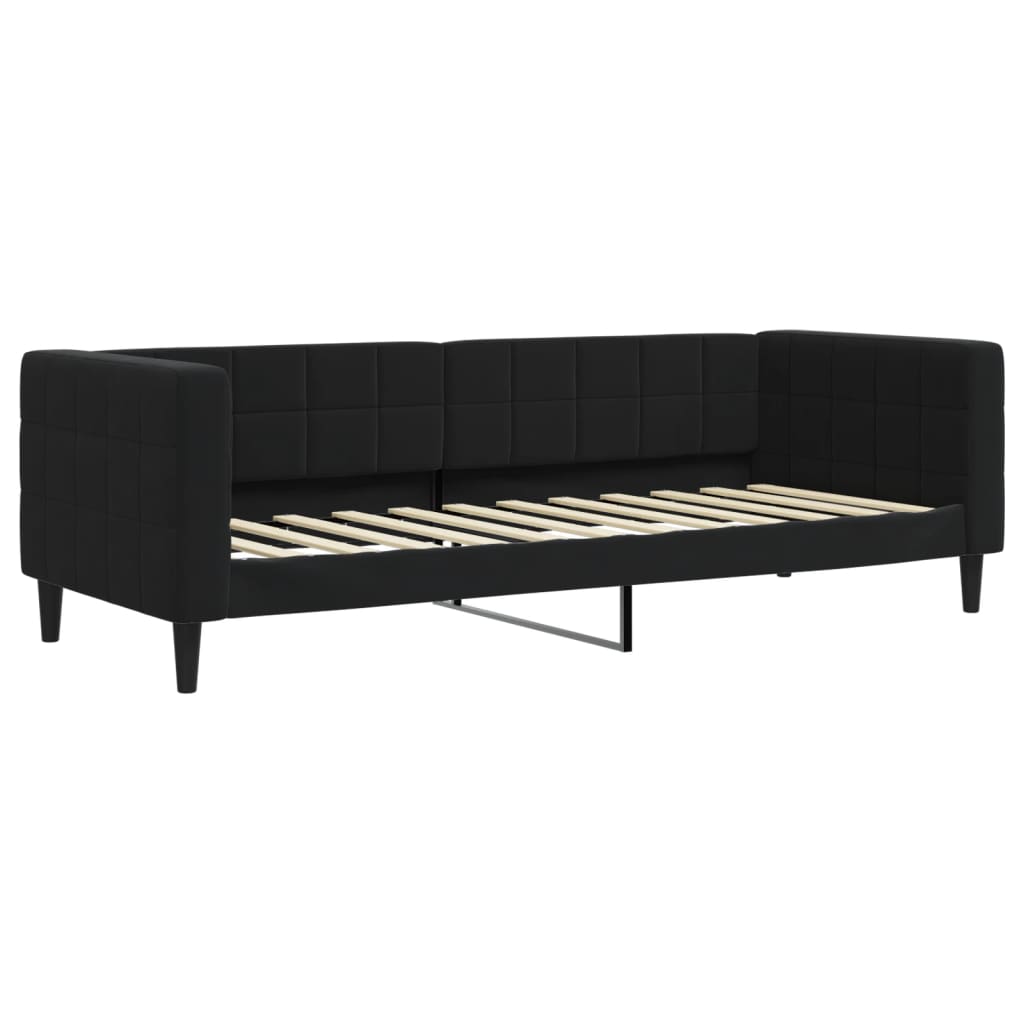 vidaXL Slaapbank met onderschuifbed 80x200 cm fluweel zwart, foto 4