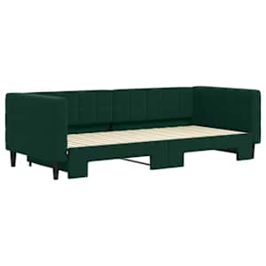 Válenda s přistýlkou tmavě zelená 90 x 200 cm samet - obrázek 3