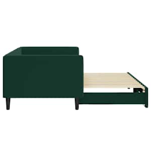 Válenda s přistýlkou tmavě zelená 90 x 200 cm samet - obrázek 4