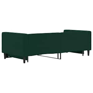 Válenda s přistýlkou tmavě zelená 90 x 200 cm samet - obrázek 5