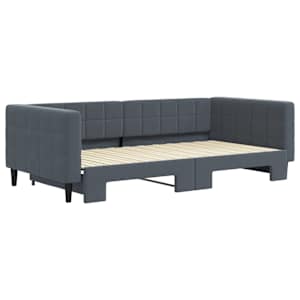 Válenda s přistýlkou tmavě šedá 100 x 200 cm samet - obrázek 3