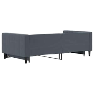 Válenda s přistýlkou tmavě šedá 100 x 200 cm samet - obrázek 5