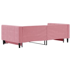 Válenda s přistýlkou růžová 100 x 200 cm samet - obrázek 5