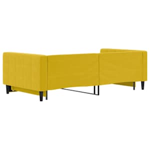 Válenda s přistýlkou žlutá 100 x 200 cm samet - obrázek 5