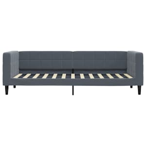 Válenda s přistýlkou a zásuvkami tmavě šedá 80 x 200 cm samet - obrázek 7