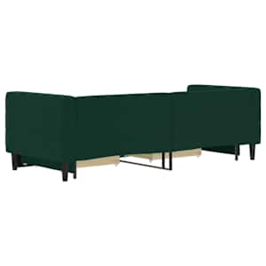 Válenda s přistýlkou a zásuvkami tmavě zelená 80 x 200 cm samet - obrázek 5