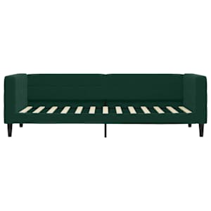 Válenda s přistýlkou a zásuvkami tmavě zelená 80 x 200 cm samet - obrázek 7