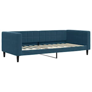 Válenda s přistýlkou a zásuvkami modrá 90 x 200 cm samet - obrázek 4