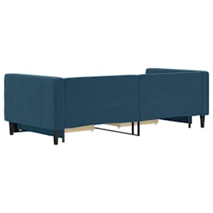 Válenda s přistýlkou a zásuvkami modrá 90 x 200 cm samet - obrázek 10